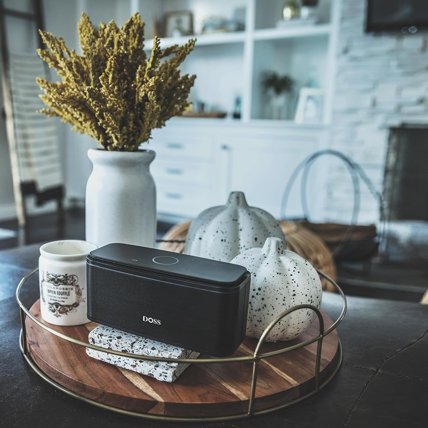 DOSS SoundBox Touch Wireless Bluetooth Speaker with 12W HD Sound and Bass, IPX5 Waterproof, 20H Playtime, Handsfree, for Office, Home, Outdoor, Travel-Upgraded - Image 9