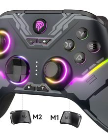 EasySMX X15 PC Controller - Enhanced Wireless Bluetooth Controller with Hall Joysticks/Hall Triggers/RGB Lighting - No Stick Drift, No Dead Zone - Work for Windows PC, Android, Steam and Switch