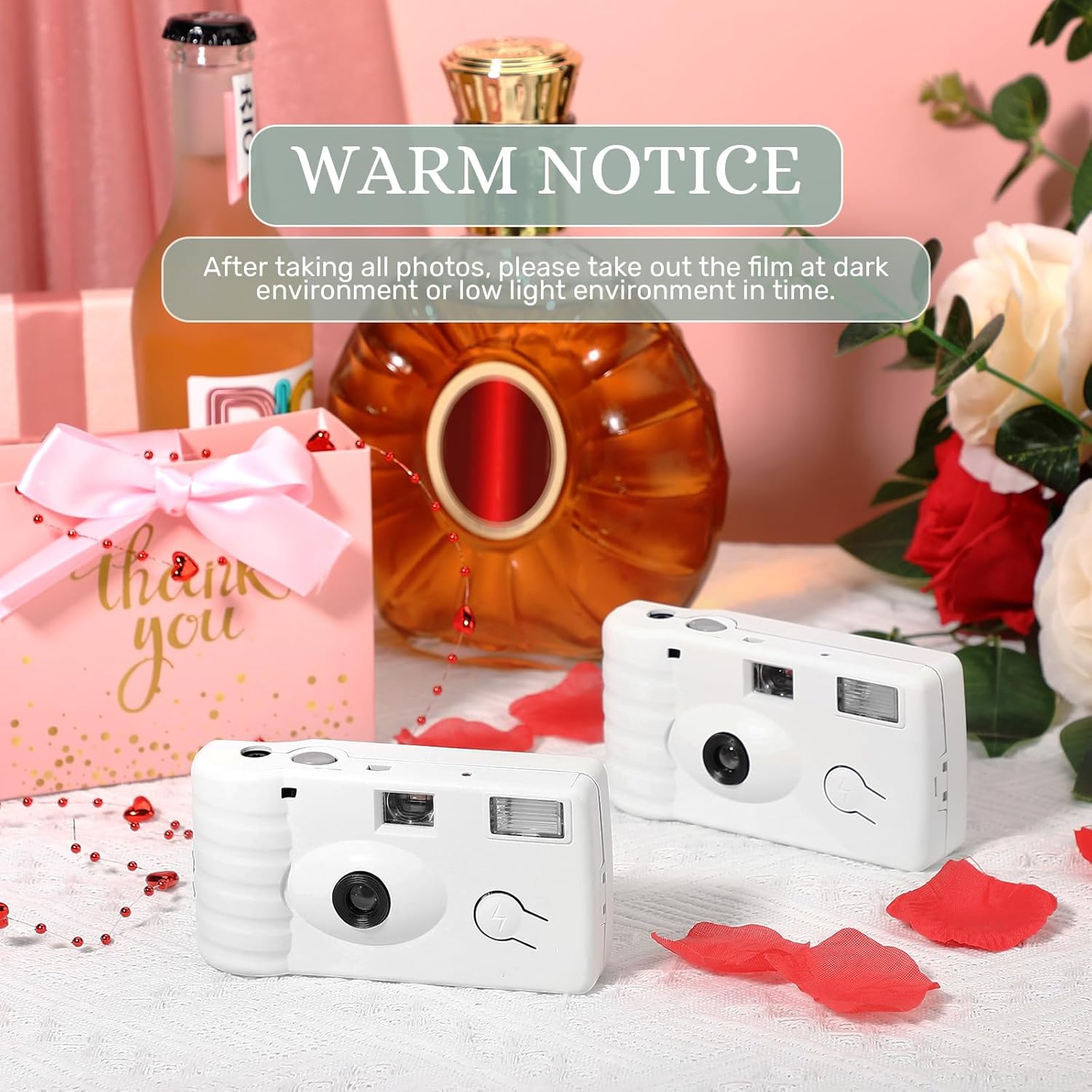 Treela 6 Pack of Disposable Camera for Wedding Bulk Bachelorette Single Use Flash 35mm 17 Film 200iso Camera for Birthday Concert Travel Anniversary Party Supply Favor Vacation Gift (White,Classic) - Image 4