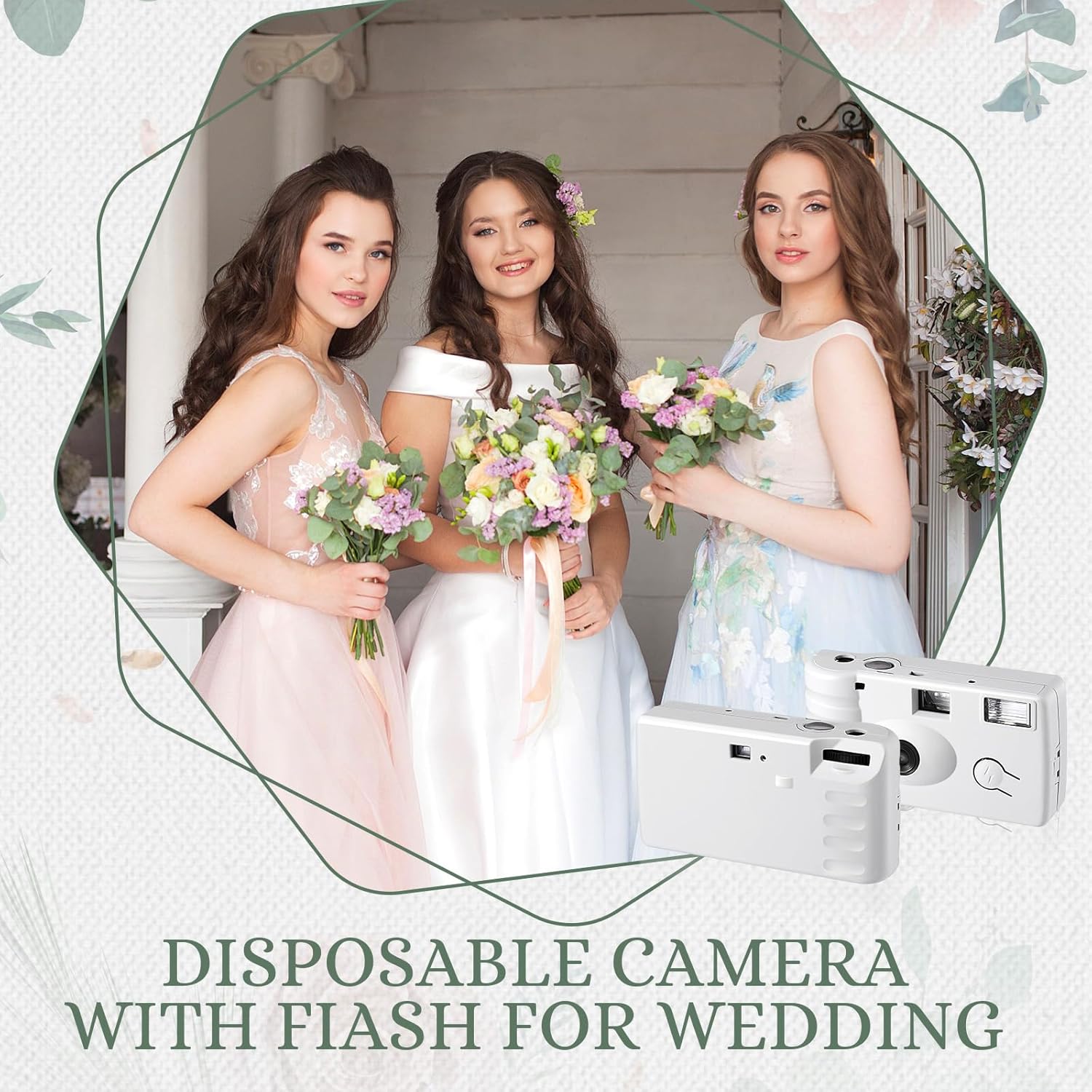 Treela 6 Pack of Disposable Camera for Wedding Bulk Bachelorette Single Use Flash 35mm 17 Film 200iso Camera for Birthday Concert Travel Anniversary Party Supply Favor Vacation Gift (White,Classic) - Image 5