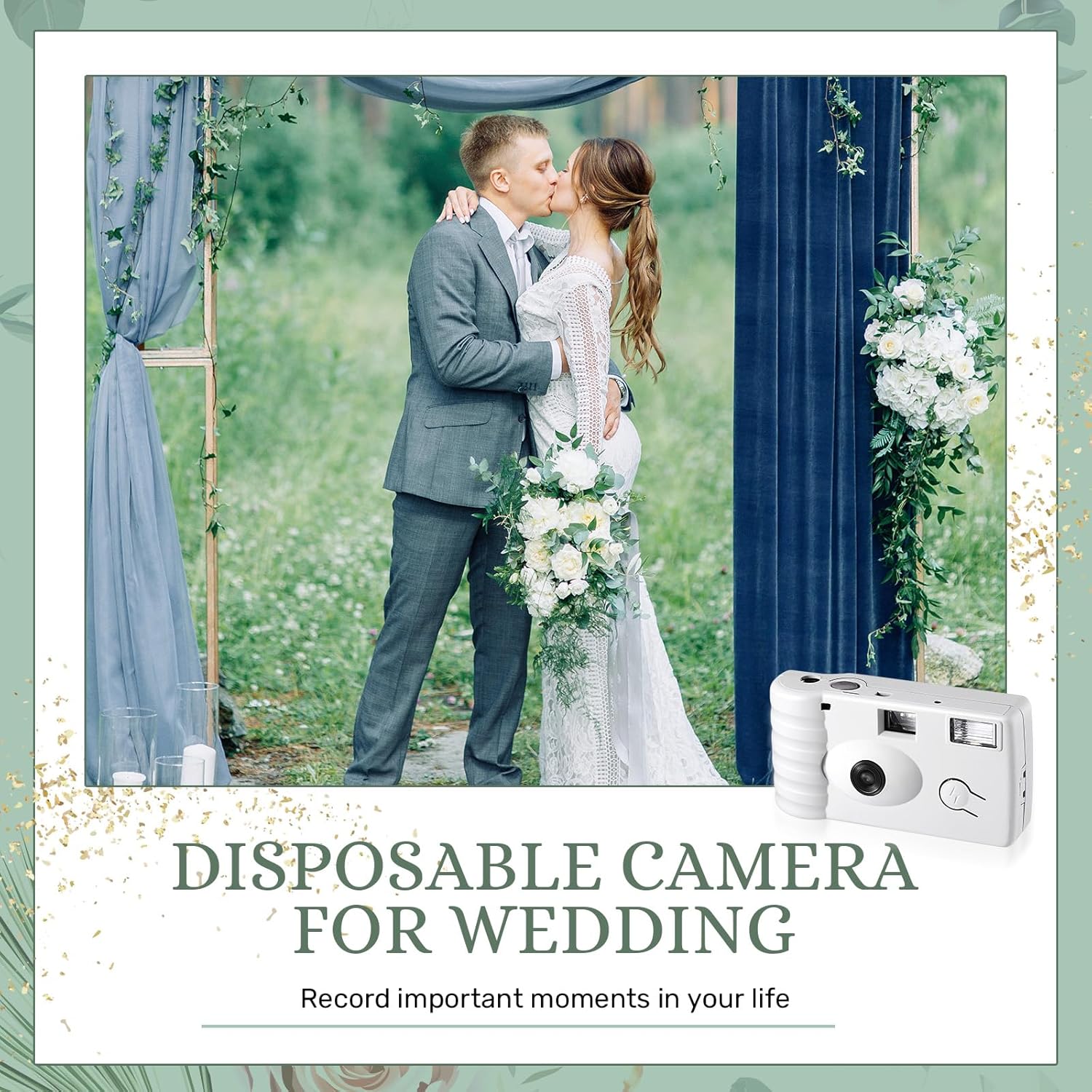 Treela 6 Pack of Disposable Camera for Wedding Bulk Bachelorette Single Use Flash 35mm 17 Film 200iso Camera for Birthday Concert Travel Anniversary Party Supply Favor Vacation Gift (White,Classic) - Image 6